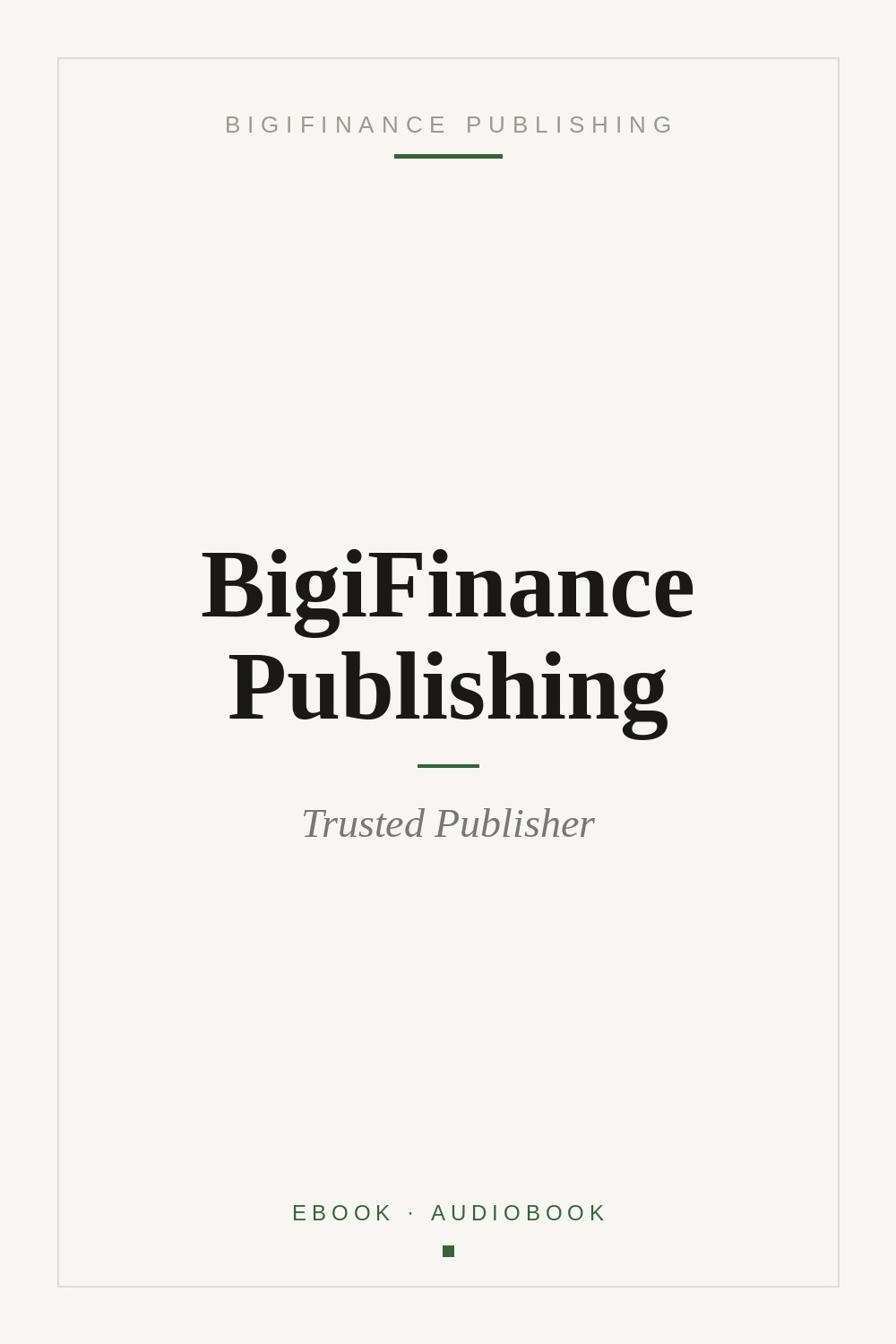 Cover of BigiFinance Publishing by A curated bookshop